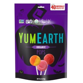 YumEarth Assorted Organic Lollipops 40 Count Vegan Gluten Free Allergy Friendly Treats