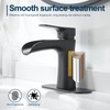 VOTON Black Bathroom Faucets Single Handle Waterfall Sink Faucet One