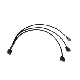 Alphacool 18708 Y-Splitter aRGB 3-Pin to 3x 3-Pin 30 cm Plastic, Sleeved Modding Cable Black