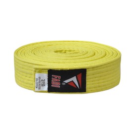 Fadi Sports Martial Arts Belt for Karate, Judo, Aikido and Taekwondo - Durable Cotton-Polyester Blend for Adults and Kids (Yellow, 1)