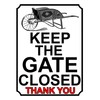 SHAWPRINT KEEP THE GATE CLOSED THANK YOU WHEEL BARROW THEME