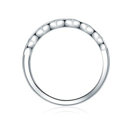 Rafaela Donata Women's Band Ring 925 Sterling Silver Cubic Zirconia Brilliant Cut, Silver