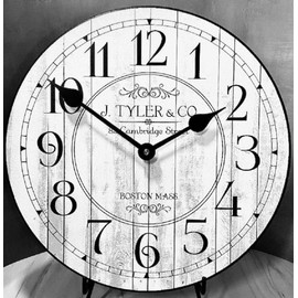 The Big Clock Store Gray Clocks | Ultra Quiet Quartz Mechanism | Hand Made in USA Beautiful Crisp Lasting Color | Comes in 8 Sizes (10-Inch, 2. Harbor White)