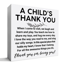 Daycare Provider Appreciation Gift, Thank You Gift for Childcare Babysitter Childminder, Kindergarten Preschool Day Care Teacher Gifts for Christmas Birthday Teacher's Day, a Child's Thank You