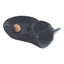 The Big Easy Pipe Accessories P903 Pipe Black Ceramic Ashtray W/Knocker,