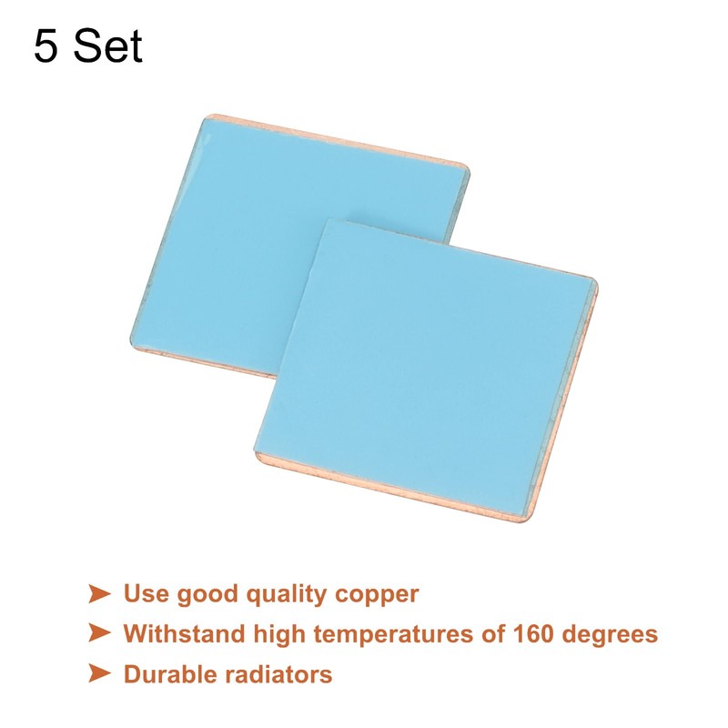 MECCANIXITY Heatsink Copper Sheet Shim, 0.3mm Thickness 20 x 20mm