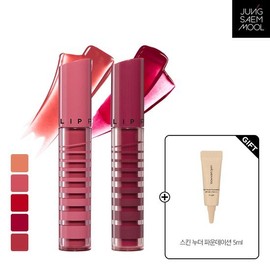 JUNGSAEMMOOL Lip Prepression Glow Lasting Tint + Skin Nuder Foundation 5ml, 4) Fall in Red