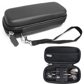 Dart Case, Dart Bag, Protection for Steel or Soft Darts and Many Pockets for Dart Flights, Equipped with a Mesh Pocket for Accessories (Black), black, Classic