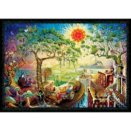 MISITU Jigsaw Puzzles 1000 Pieces for Adults Challenging Difficult Puzzles Christmas Birthday Gift Game Toys Gnome Town 19.69 x 27.56 Inches