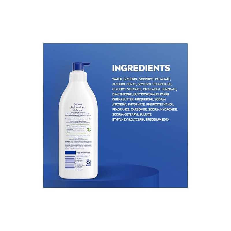 NIVEA Skin Firming Hydration Body Lotion, 16.9 Ounce (Pack of