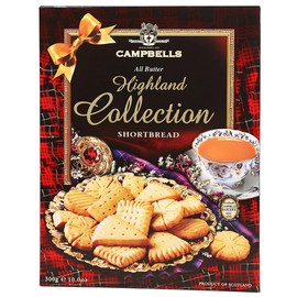 Campbells Shortbread All-Butter Highland Collection Cookies Assortment 10.58 Oz (Pack of 3) - Scottish Shortbread Cookies from Scotland, Assorted Gift Box, British Tea Biscuits, Scottish Snacks