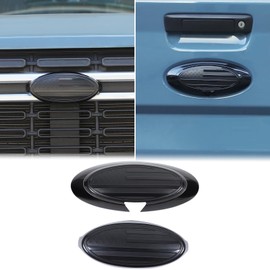 Aunginsy Front Rear Tailgate Emblem Trim Cover Compatible with Ford Maverick 2022-2025 Car Rear Trunk Emblem Badge Logo Cover Front Hood Grille Circle Ring Center Logo Decorative Cover ABS Accessories