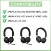 Replacement Earpads for Jabra Evolve2 65(65MS 65UC USB)/Evolve2 40 (40UC