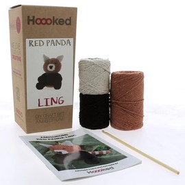 Hoooked Amigurumi DIY Kit W/Eco Barbante Yarn-Red Panda Ling
