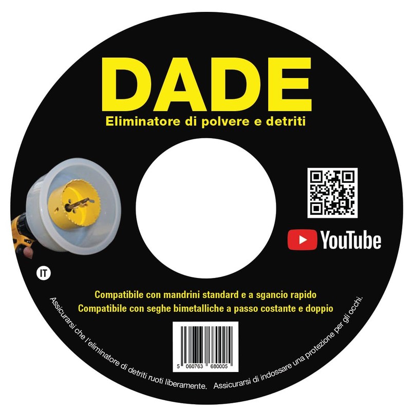 DADE Drill Dust Collector Eliminator D.A.D.E Holesaw Drilling Vertically Ceiling