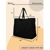 BasicList Extra Large Canvas Tote Bag - Big Largest Reusable