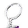 Komonee Fish Bone Purple Bottle Opener Key Chain Metal Dead