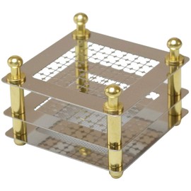 Fine Incense Holder for Buddhist Altars Ashless Burning Scum Residue-Resistant Silver Approx. 2.0 x 2.0 x 1.5 inches (5 x 5 x 3.7 cm) FIN-743