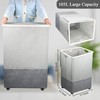 [105L] Large Capacity Laundry Basket, Laundry Hamper with Wheels and