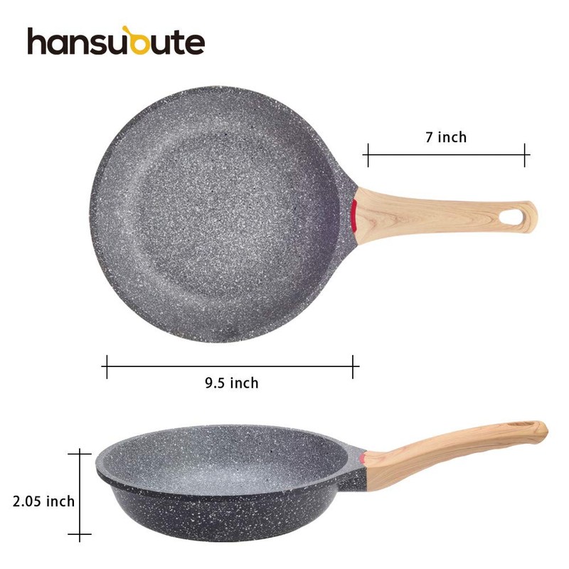 hansubute Induction Nonstick Frying Pan,Light Weight Skillet,Healthy Non Toxic Omelet