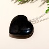 TGH Natural Heart Crystals Pendant Necklace, Heart Pendant Necklace for