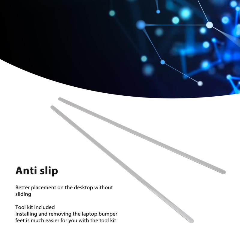 Tosuny Pack of 2 Laptop Rubber Foot Strips, Non-Slip Bumper