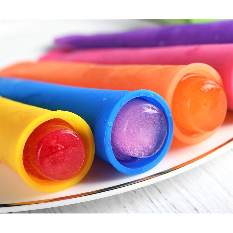 Mirenlife Silicone Ice Pop Molds,Popsicle Maker Molds,8 Vibrant Colors,Set of