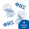 Phi Beta Sigma Crest 2-Pack Stickers PBS GOMAB Divine 0