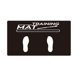 BOHOATOM Baseball Batting Mat with Footprint, Non-Slip Batting Stance Alignment Training Mats for Swing Pitching Softball & Baseball Hitting Mat (Black)