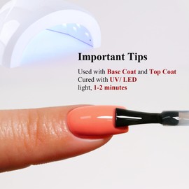 Pastel Gel Polish, 0.5 Fl Oz Pastel Coral Gel Nail Polish Spring Summer Soak off LED UV Gel Nail Polish Art Starter Manicure Salon DIY Nail Gel Polish Design