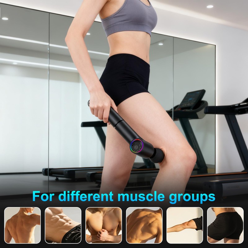 Behogan Massage Gun, 3200 RPM Hand Massager, Long Handle Massage