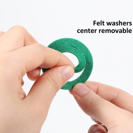 40 Pcs Car Battery Terminal Protector Anti Corrosion Washers, Fiber Felt Washer Battery Corrosion Prevention Shim Car Battery Cleaner Kit Green Red