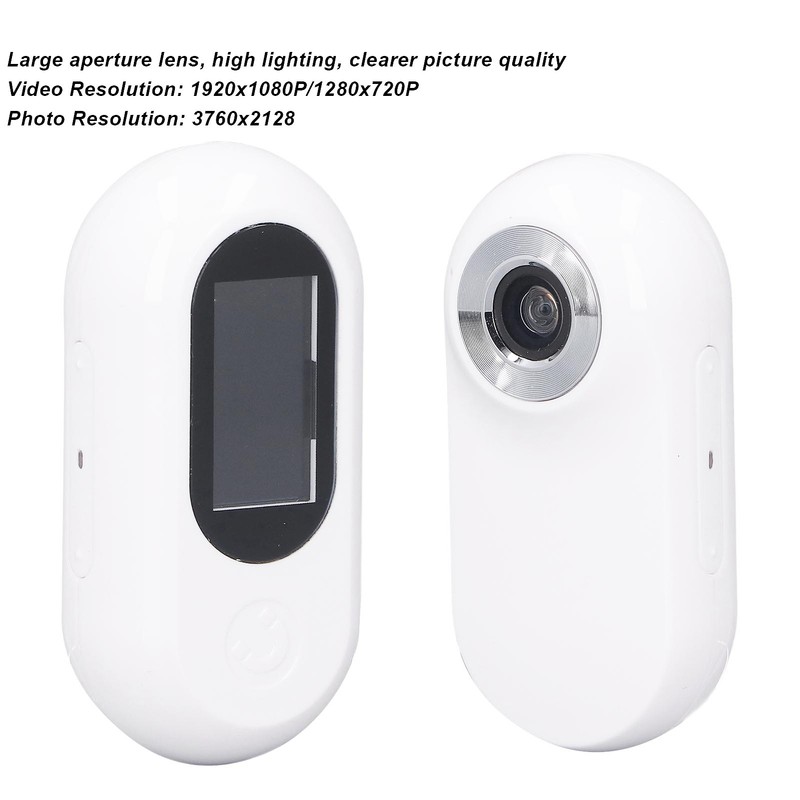 Body Camera with 0.96in Color HD Screen 1080P Back Clip