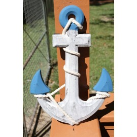 Stoneledge Investments Gift For Her Coastal Living Colors Wood Anchor Large Wall Decor , Sea Anchor - 1 item $39.98