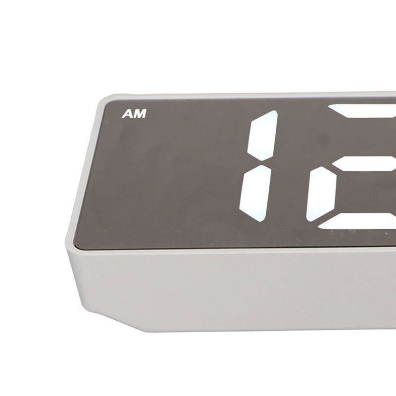 Digital Alarm Clock Temperature Display LED Mirror Electronic Clocks for