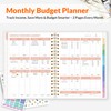 SUNEE Budget Planner - Deluxe Monthly Budget Book with 12-Pockets