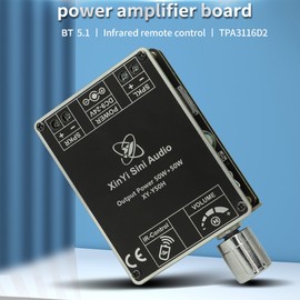 50W+50W BT 5.1 Wireless Audio Power Amplifier Portable Sound Amplifier Speaker Amp for Car and Home