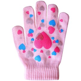 HiFEN® Kids Winter Magic Gloves Colorful Super Soft Stretchy Warm Full Finger Thermal Knit Gripper Gloves For Baby girl gloves One Size