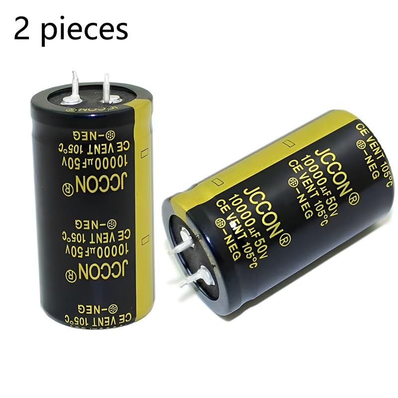 2 Pieces 50V 10000UF 2-pin soldered snap-in Terminal electrolytic capacitors