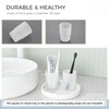 Glass Tumbler Cap 2 Pack, Aomasi Frosted Bathroom Rinsing and