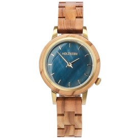 HOLZKERN Women's Quartz Watch Antrim Olive / Mother of Pearl 9010631017361