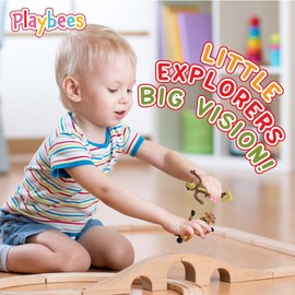 Playbees Bendable Mini Zoo Animals - 24 PCK - Durable Plastic & Flexible Animal Figures - Stress Relief Toys for Kids & Adults - Bendable Rainforest Creature Toys - Piñata Fillers, Goody Bag Stuffers