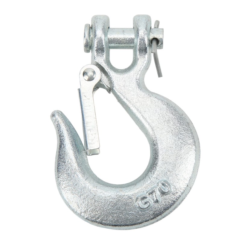 Clevis Hook, 1/4 Inch Fork Head Slip Hook with Safety