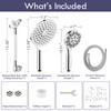 HOWUWEY Modern Dual Shower Head with Handheld Spray, 7.5" Rainfall