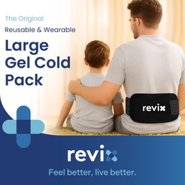 REVIX Ice Packs for Injuries Reusable (3-Piece Set) – Gel Cold Packs 14"x7" Large Ice Pack for Back, Shoulder, Hip and Knee, Long-Lasting Cold Compress for Enhancing Comfort and Soothing Fatigue