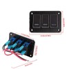 3 Gang Rocker Switch Panel Waterproof Pre Wired Aluminum Alloy