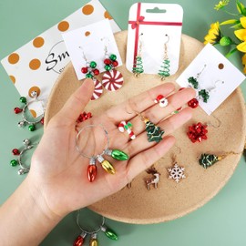 Christmas Earrings for Women Christmas Tree Dangle Earrings Snowflake Santa Candy Cane Snowman Penguin Earrings Holiday Winter Earrings Christmas Stocking Stuffers Gifts