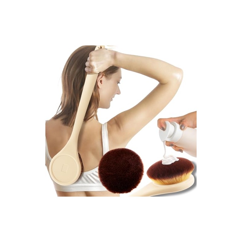 Lotion Applicator for Back, Feet, Long Handle Curved, Back Sunscreen