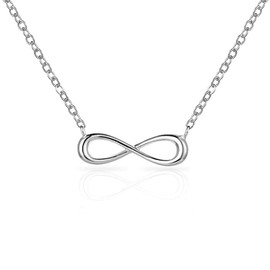 Philip Jones Sterling Silver Infinity Friendship Quote Necklace