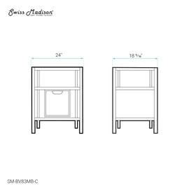 Swiss Madison Well Made Forever Ivy 24 Freestanding Bathroom Vanity Cabinet